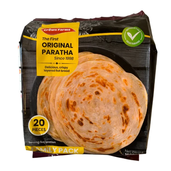 Crown Farms Plain Roti Paratha Family Pack 1.6kg FROZEN