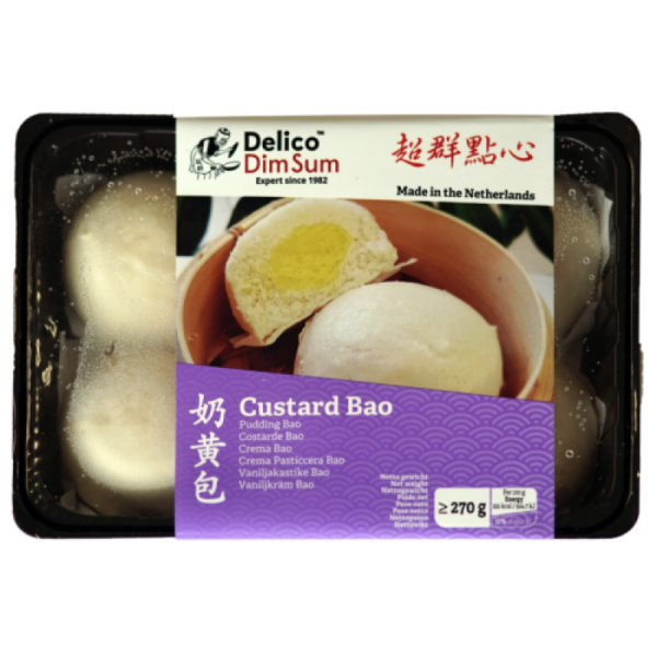 Delico Dim Sum Custard Bao Pudding 270g FROZEN