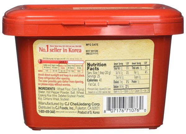 Haechandle Gochujang Red Pepper Paste Medium Hot 500g 2