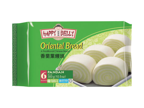 Happy Belly Oriental Bread Pandan 300g FROZEN