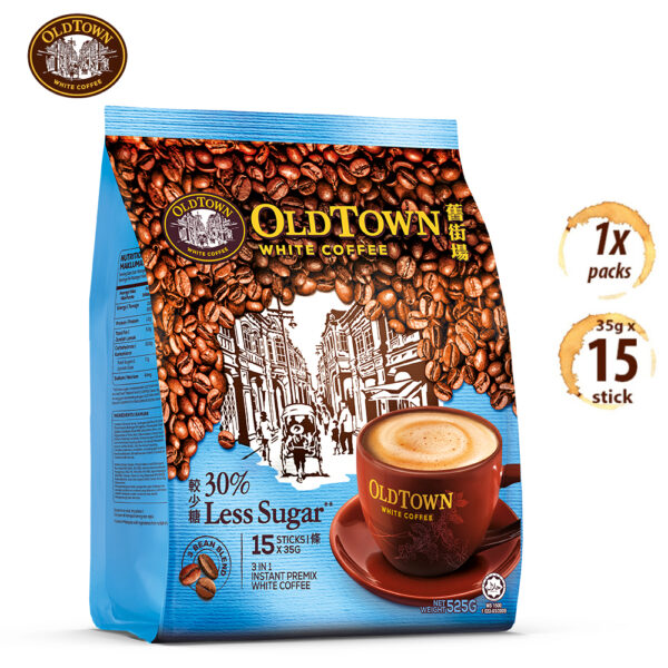 OldTown 3 in 1 White Coffee Less Sugar Instant Premix White Coffee 15 x 35g Sticks 2