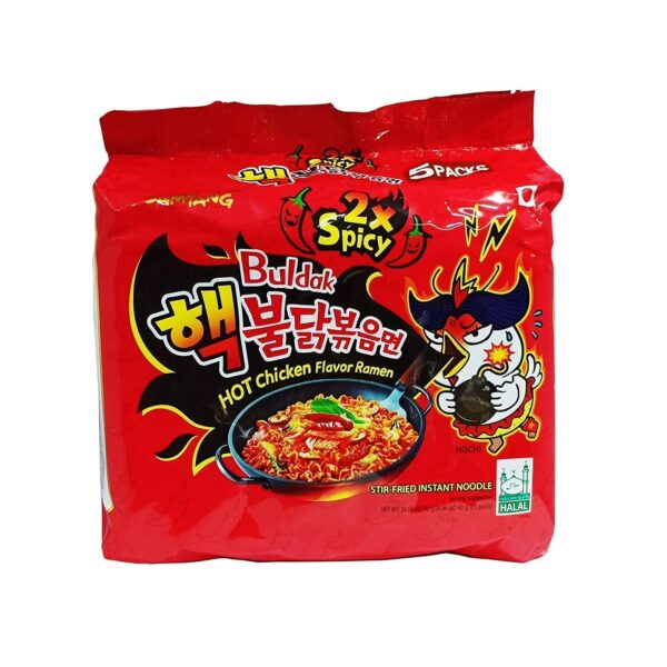 Samyang Spicy Hot Chicken Flavor Ramen (2 x Spicy) - 5 x 140g