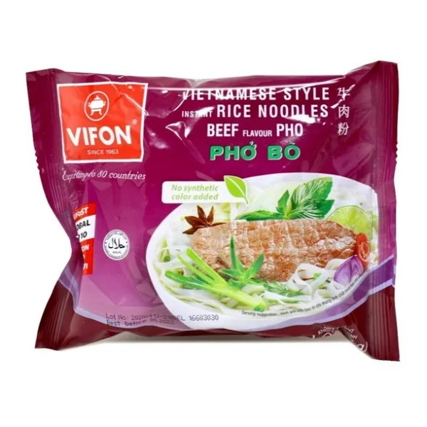 Vifon Vietnamese Instant Rice Noodles Beef Flavour 60g