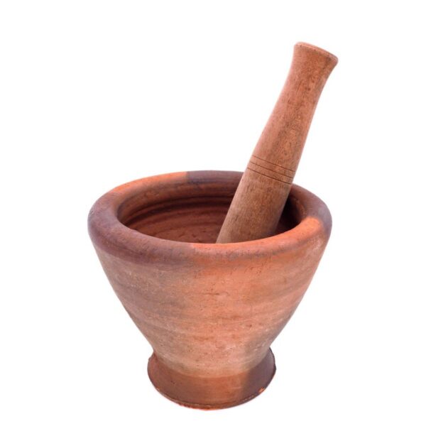 GLF Clay Laos Style Mortar Pestle 9