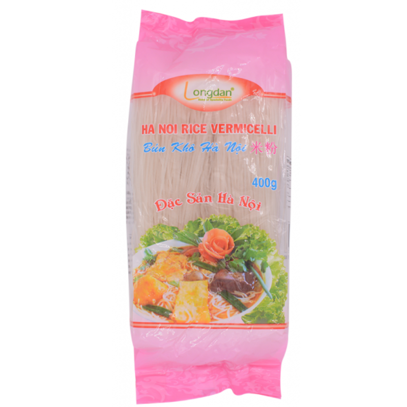 LONGDAN Ha Noi Rice Vermicelli Pink 400g