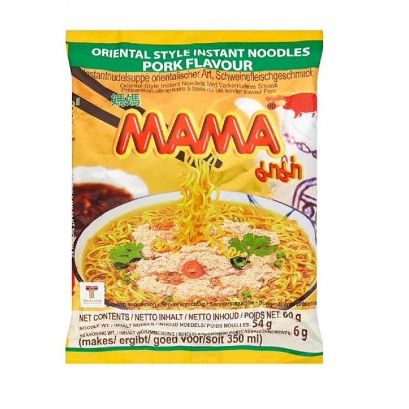 Mama Noodles - Pork Flavour Instant Thai Yellow Noodles 60g