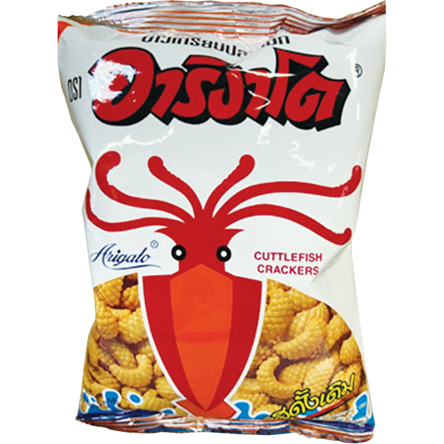 Arigato Cottlefish Crackers Thaifood Snack 50g