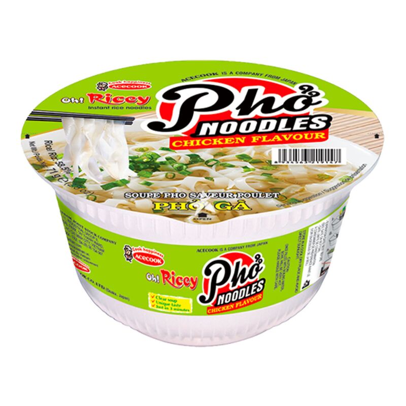 OH! RICEY Instant Pho Noodles Chicken Flavour 70g