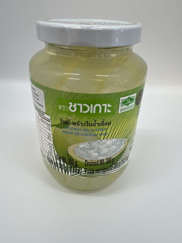 Coconut gel in syrup