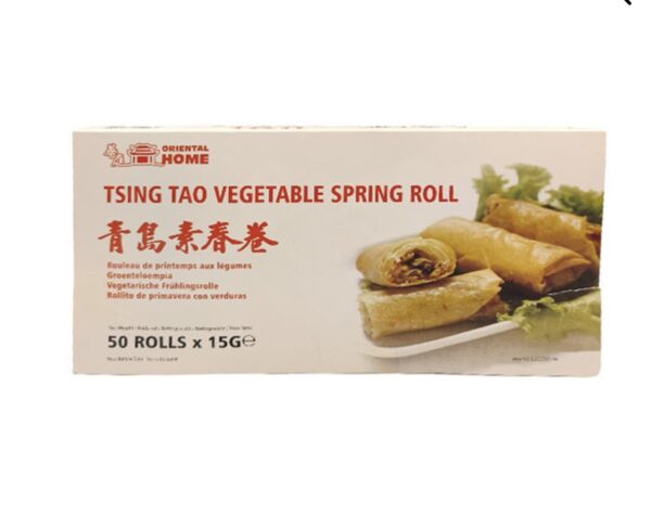 ORIENTAL HOME Tsing Tao Vegetables Spring Roll 50x15g FROZEN